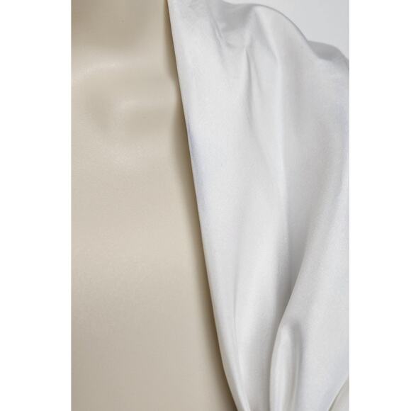 Rare VTG The Gilberts For Tally Maxi One Shoulder Black Dress White Bow, Size 8 - Picture 10 of 14